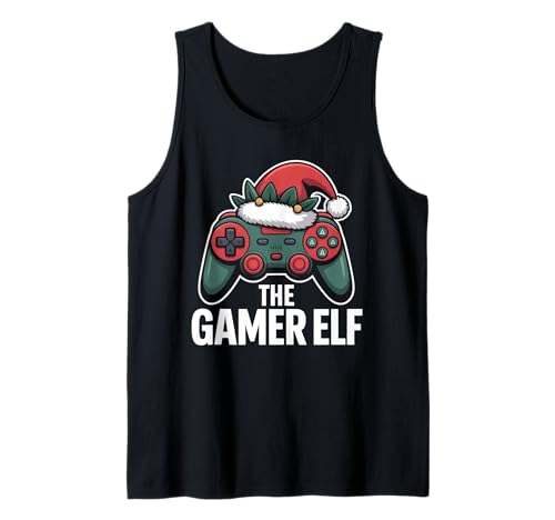 The Gamer Elf Videospiele für Jungen, Herren, Kinder Tank Top von Boys Christmas Elf Funny Gaming