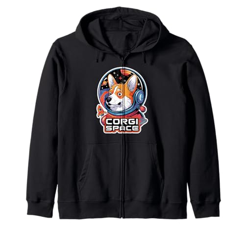 Corgi In Space Design Lustiger Kinder Corgi Kapuzenjacke von Boys Corgi Designs