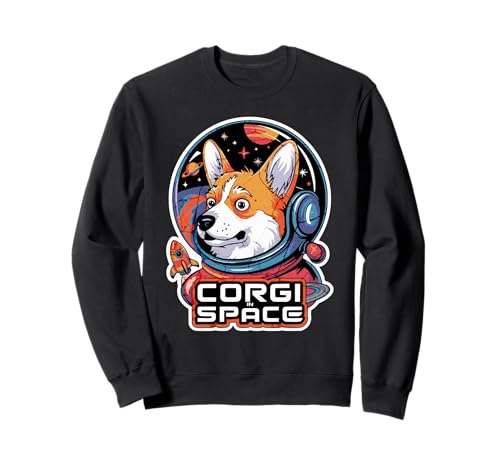Corgi In Space Design Lustiger Kinder Corgi Sweatshirt von Boys Corgi Designs