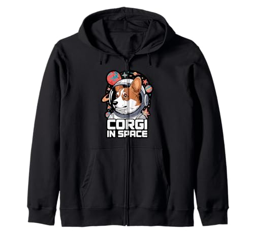 Lustiger walisischer Corgi im Weltraum Design Kinder Corgi Kapuzenjacke von Boys Corgi Dog Lover Designs