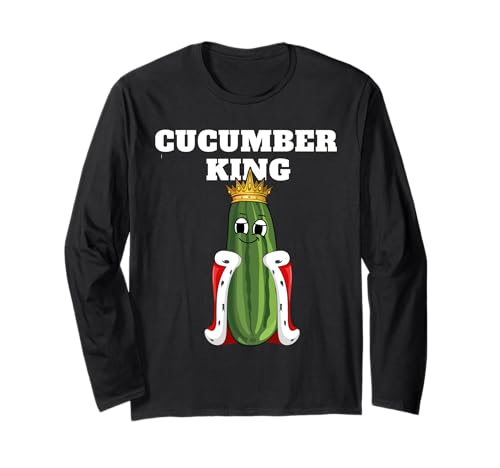 Gurkenkönig | Herren Gurken-T-Shirt | Jungen Gurke Langarmshirt von Boys Cucumber Shirts for Men