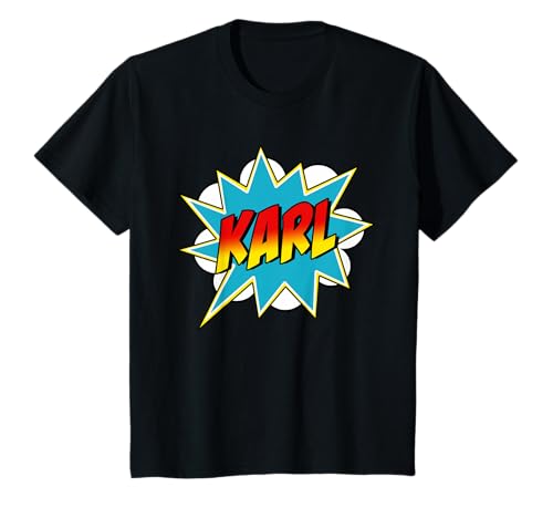 Jungen Karl Name Comic Book Superheld T-Shirt von Boys Karl Name Comic Book Superhero