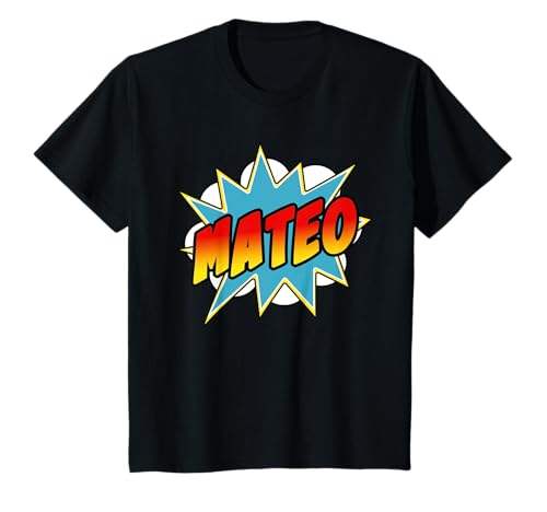 Mateo Comicbuch für Jungen, Superhelden-Name T-Shirt Mateo Comicbuch für Jungen, Superhelden-Name T-Shirt von Boys Mateo Comic Book Superhero Name