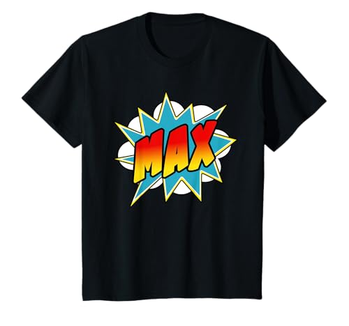 Max Name Comic Book Superhelden für Jungen T-Shirt Max Name Comic Book Superhelden für Jungen T-Shirt von Boys Max Name Comic Book Superhero