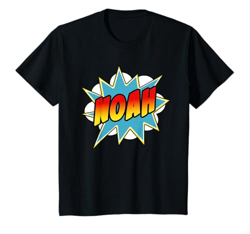 Kinder Noah Comicbuch für Jungen, Superhelden-Name T-Shirt Kinder Noah Comicbuch für Jungen, Superhelden-Name T-Shirt von Noah Boys Comic Book Superhero Name
