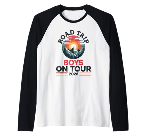 Jungen auf Tour 2026 Roadtrip Raglan von Boys On Tour Road Trip Lip Apparel