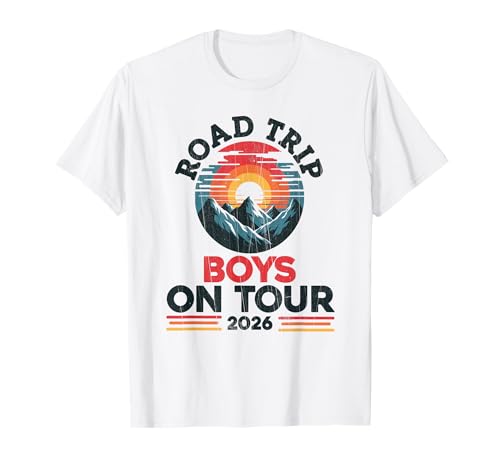 Jungen auf Tour 2026 Roadtrip T-Shirt von Boys On Tour Road Trip Lip Apparel