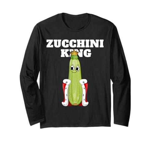 Zucchini King | Herren Zucchini T-Shirt | Jungen Zucchini Langarmshirt von Boys Zucchini Shirts for Men