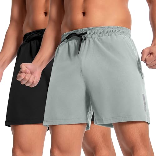 Boyz Herren 2er Pack 5" Multi Reißverschlusstaschen Leichte Schnell Trocknende Stretch Outdoor Workout Casual Angeln Backcountry Shorts Schwarz/Hellgrau-03-M Boyz Herren 2er Pack 5" Multi Reißverschlusstaschen Leichte Schnell Trocknende Stretch Outdoor Workout Casual Angeln Backcountry Shorts Schwarz/Hellgrau-03-M von Boyzn