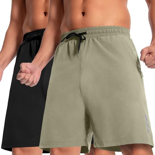Boyz Herren 2er Pack 7" Wandershorts Kordelzug Wandershorts elastische Taille elastisch schnell trocknend leicht wasserdicht Reise-Shorts Schwarz/Khaki-11-2XL Boyz Herren 2er Pack 7" Wandershorts Kordelzug Wandershorts elastische Taille elastisch schnell trocknend leicht wasserdicht Reise-Shorts Schwarz/Khaki-11-2XL von Boyzn