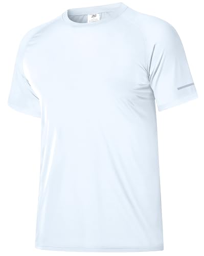 Boyzn 1er Pack UV Shirt Herren UV-Schutz UPF 50+ Rashguard Schwimmshirt T-Shirt Atmungsaktiv Schnelltrocknend Funktionsshirt Herren Kurzarm Badeshirt Wandershirt Laufshirt Sport Shirt Männer White-XL von Boyzn