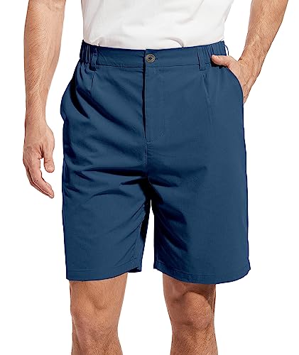 Boyzn Herren 9" Inseam Golf Outdoor Flat Front Shorts Casual Arbeitskleid Shorts Schnell trocknende Athletische Shorts mit 5 Taschen Navy-34 von Boyzn