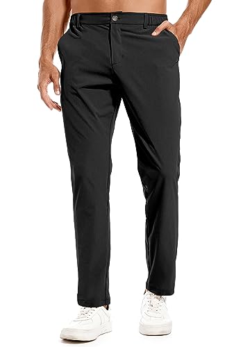 Boyzn Herren Golf Hosen mit 5 Taschen Leichte Stretch Schnell Dry Casual Reise Arbeit Kleid Hosen Black-34 von Boyzn