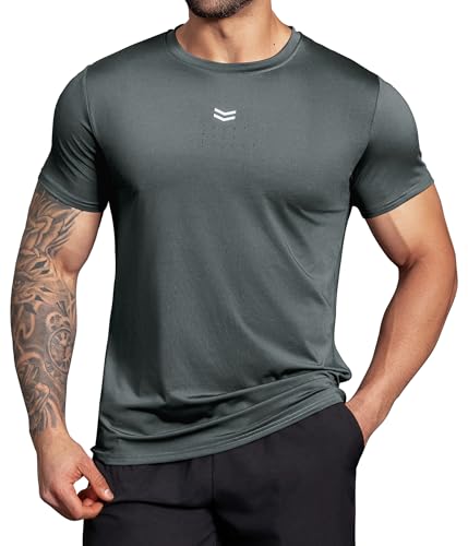 Boyzn Herren Sportshirt: Leichtes Quick-Dry mit Reflexstreifen & Perforation - Schnell trockenfür Laufen, Fitness Dunkelgrau-06-XL Boyzn Herren Sportshirt: Leichtes Quick-Dry mit Reflexstreifen & Perforation - Schnell trockenfür Laufen, Fitness Dunkelgrau-06-XL von Boyzn