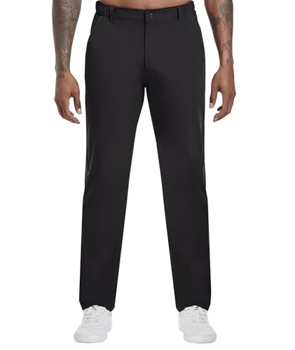 Boyzn Men's Golf Pants with 5 Pockets Lightweight Stretch Quick Dry Casual Travel Work Dress Pants Black02-40 von Boyzn