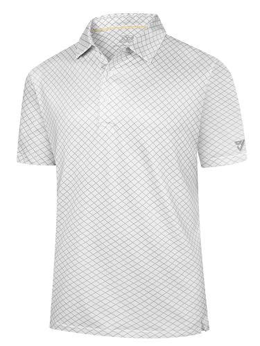 Herren trocken Feuchtigkeitstransfer Polo-Shirt Sport lässig Arbeit schnell trocken gedruckt Polo-Shirt Square-06-2XL von Boyzn