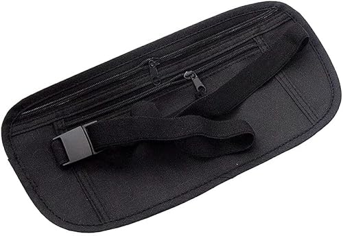 Reise-Geldgürtel Damen und Herren,Versteckte Anti-Diebstahl-Pass-Brusttasche,Schlanke Geheimsicherheits-Reisetasche-Brusttasche Bargeld, Karten, Schlüssel & Reisepass von Bozaap