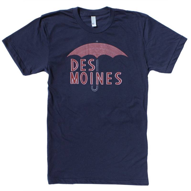 Des Moines Regenschirm T-Shirt Des Moines Regenschirm T-Shirt von BozzPrints