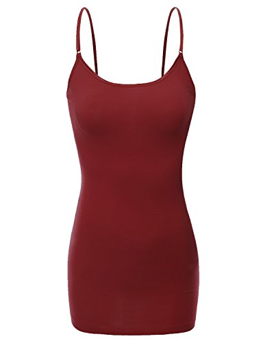 Bozzolo Women's Ladies Adjustable Spaghetti Strap Basic Long Cami Tunic Tank Top von Bozzolo