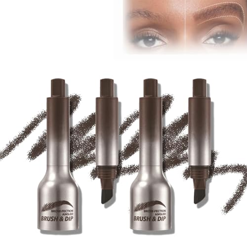 Augenbrauenstifte Augenbrauenfarbe Flüssigkeit Augenbrauenbürste Langlebige wasserfeste Augenbrauenstift Winkel Augenbrauenbürste & Tauchen Erzeugt natürlich aussehende Augenbrauen mühelos, 2Stk (04#) von Bploar