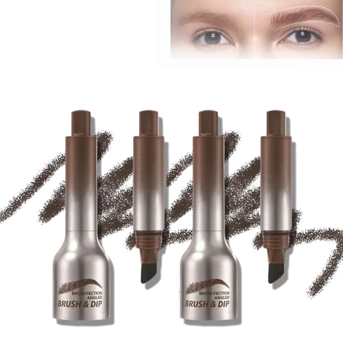 Augenbrauenstifte Augenbrauenfarbe Flüssigkeit Augenbrauenbürste Langlebige wasserfeste Augenbrauenstift Winkel Augenbrauenbürste & Tauchen Erzeugt natürlich aussehende Augenbrauen mühelos, 2Stk (03#) von Bploar