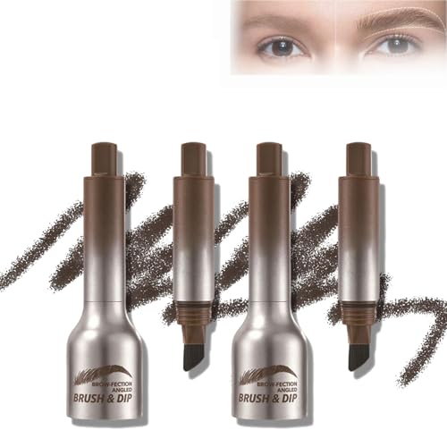 Augenbrauenstifte Augenbrauenfarbe Flüssigkeit Augenbrauenbürste Langlebige wasserfeste Augenbrauenstift Winkel Augenbrauenbürste & Tauchen Erzeugt natürlich aussehende Augenbrauen mühelos, 2Stk (02#) von Bploar