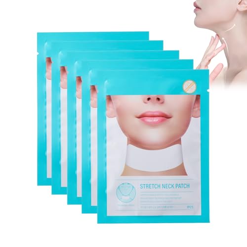 Hiydrogel Neck Patch, Hydrogel Hals-Pflaster 6 Stück dehnt die Hals Haut aus spendet Feuchtigkeit reduziert Falten für eine glatte jugendliche Halskontur von Bploar