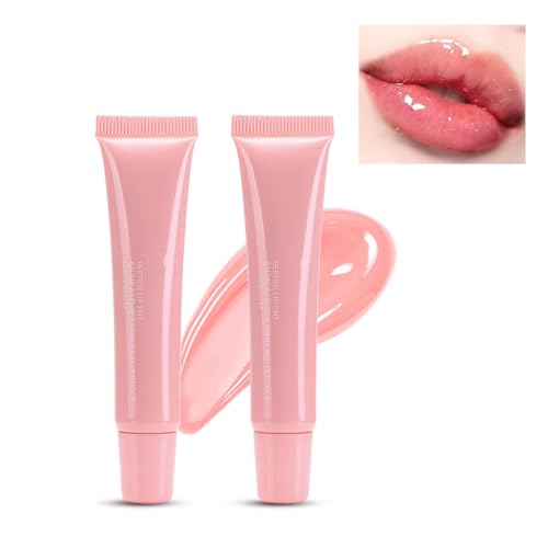 Lip Balm Lip Oil Lippenbalsam mit Farbe Hydrating Lip Gloss Voluminöser Lippen Balsam, Glitzernd Glänzend Aufpolsternder Lipgloss Pflegender Lip Oil Lippenbalsam, Lang Anhaltend Und Nicht Klebend(01#) von Bploar