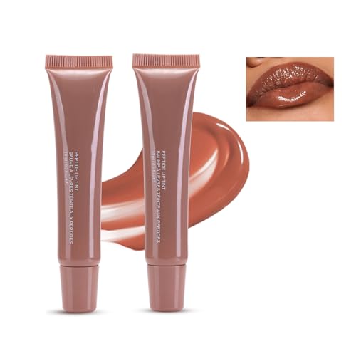 Lip Balm Lip Oil Lippenbalsam mit Farbe Hydrating Lip Gloss Voluminöser Lippen Balsam, Glitzernd Glänzend Aufpolsternder Lipgloss Pflegender Lip Oil Lippenbalsam, Lang Anhaltend Und Nicht Klebend(02#) von Bploar