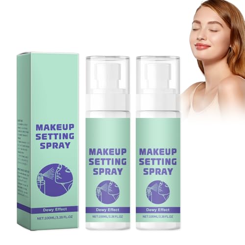 Make-up Setting Spray Feuchtigkeitsspendendes Fixierspray – 2 Stück 100 ml Makeup Fixier-Spray mit Langzeithalt, Transparent und Leicht – Für Strahlenden Teint und Natürlichen Glow von Bploar