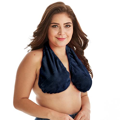 Bpoeee Comfortable Tata Towel Bras for Women, Soft Sport Towel Bra Bath Hanging Neck Tube Top, Absorb Water Sweat-Absorb Towel Bras (25,L) von Bpoeee