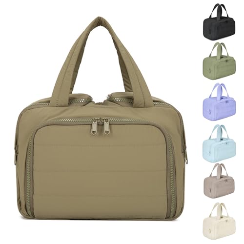 Travel Toiletry Bag for Women, Standing Makeup Bags, Large Capacity Wide-Open Travel Cosmetic Bag, 4 in 1 Multi Functional Lightweight Makeup Bags (#7) von Bpoeee