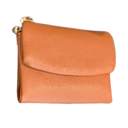 Unisex Pebble Leather Wallet, Small Wallets Woman with Three-Fold, Soft Leather Wallets, Multiple Card Slots and Large Capacity, with Credit Card Holder Coin Holder & Cash Slots (Brown) von Bpoeee