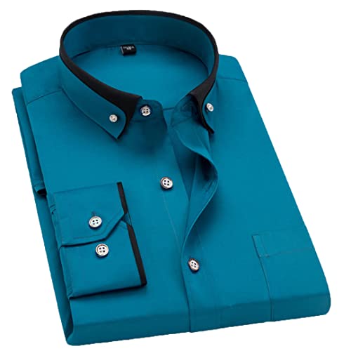 Bqxxdeo Herrenhemd Mit Doppelkragen Langen Ärmeln Formelles Klassisches Business-Hemd Schmale Passform Atmungsaktiv Dark EN8 XXL Bqxxdeo Herrenhemd Mit Doppelkragen Langen Ärmeln Formelles Klassisches Business-Hemd Schmale Passform Atmungsaktiv Dark EN8 XXL von Bqxxdeo