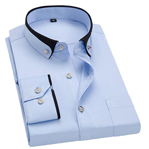 Bqxxdeo Herrenhemd Mit Doppelkragen Langen Ärmeln Formelles Klassisches Business-Hemd Schmale Passform Atmungsaktiv Light Blue 4XL Bqxxdeo Herrenhemd Mit Doppelkragen Langen Ärmeln Formelles Klassisches Business-Hemd Schmale Passform Atmungsaktiv Light Blue 4XL von Bqxxdeo