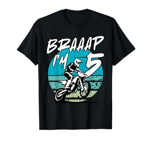 Kids Braaap Im 5 Dirt Bike 5th Birthday Bday Motocross Boys T-Shirt Kids Braaap Im 5 Dirt Bike 5th Birthday Bday Motocross Boys T-Shirt von Braaap Dirt Bike Birthday Turning 5 Bday Motocross