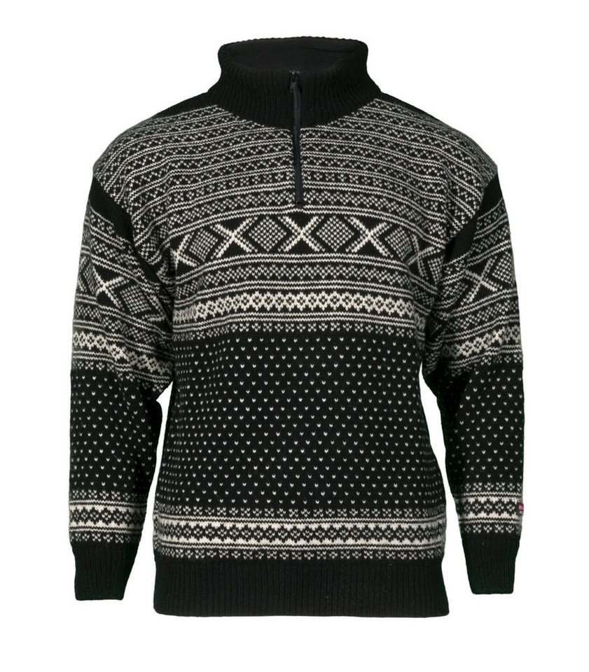 Bråtens Wollpullover Norwegerpullover - Setesdal Strickpullover - Farbe schwarz - raue Wolle von Bråtens