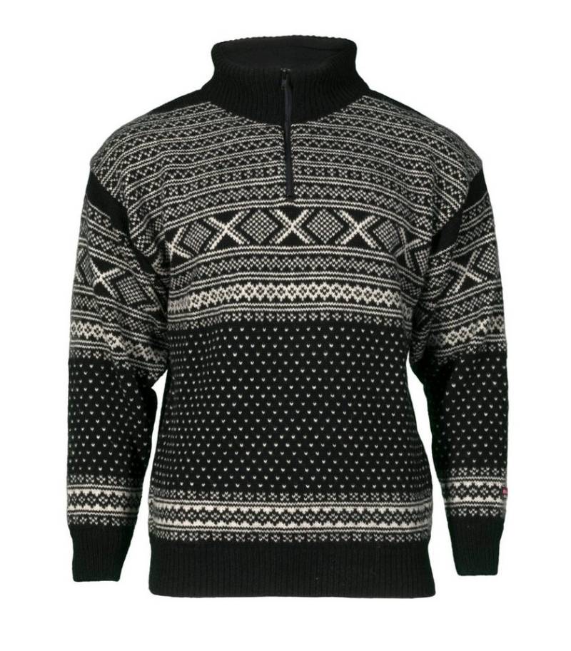Bråtens Wollpullover Norwegerpullover - Setesdal Strickpullover - Farbe schwarz - raue Wolle von Bråtens