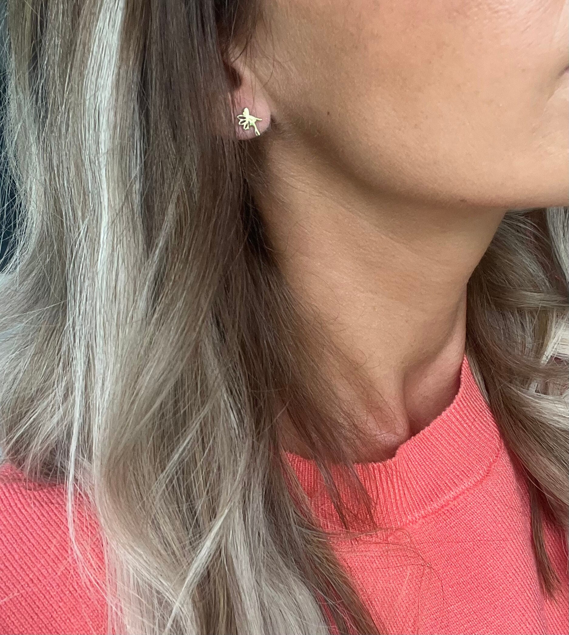 Mini Ohrstecker I Fee Elfe Gold Silber Roségold Lilly Mädchen Ohrringe Grundschüler Weihnachten Wichtelgeschenk von Brabiis