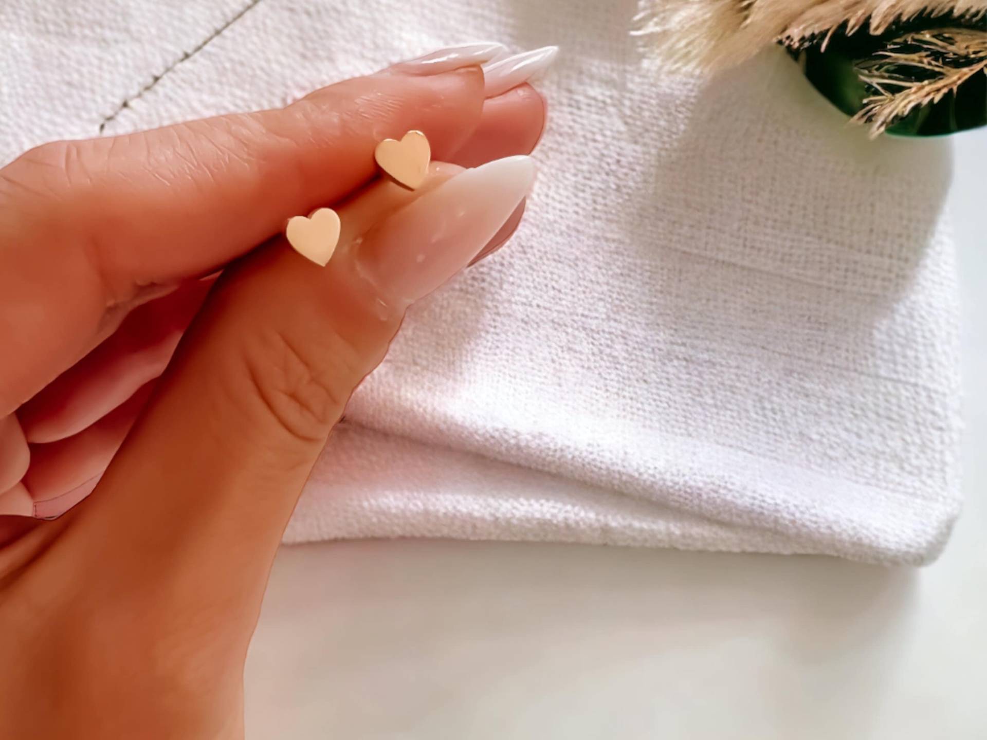 Ohrstecker Mini Herzen Herz Silber Roségold Gold von Brabiis