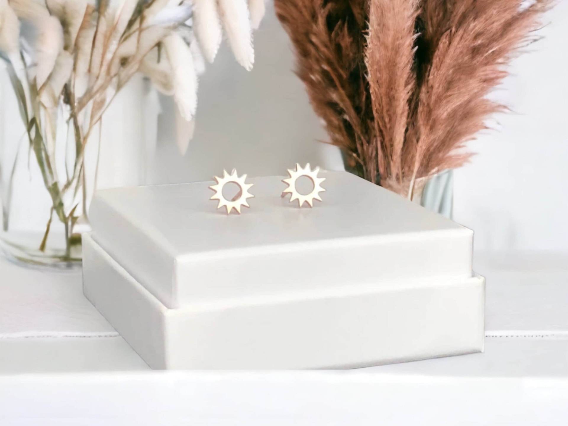 Ohrstecker Sonne Mond Sterne Gold Roségold Silber von Brabiis