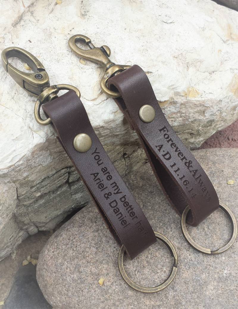 Personalisierter Leder Schlüsselanhänger Schlüsselanhänger Personalisierter Leder Schlüsselanhänger Schlüsselanhänger von BraceDesigns