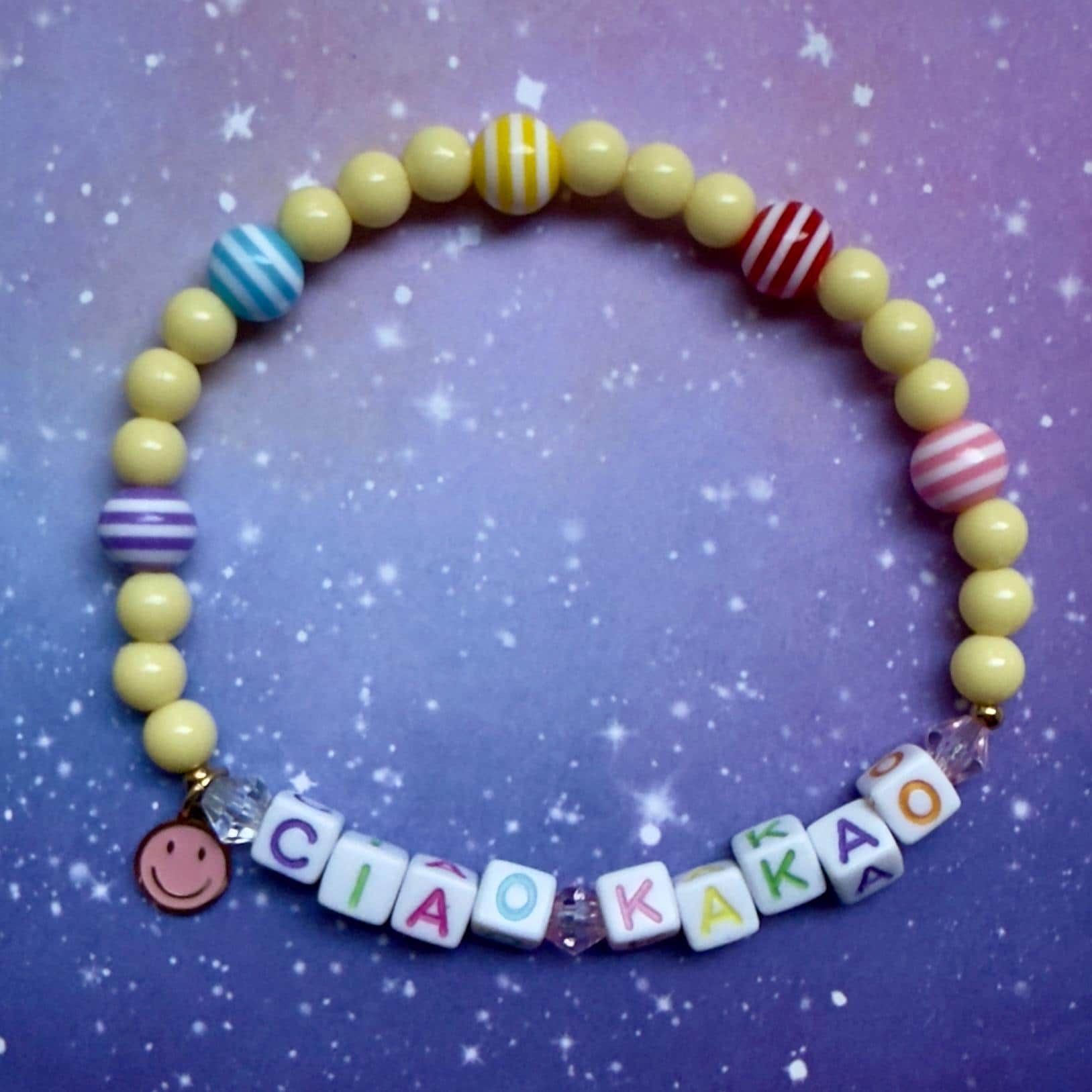 Witziges Armband „Ciao Kakao" Smiley von BraceletCoffeeClub