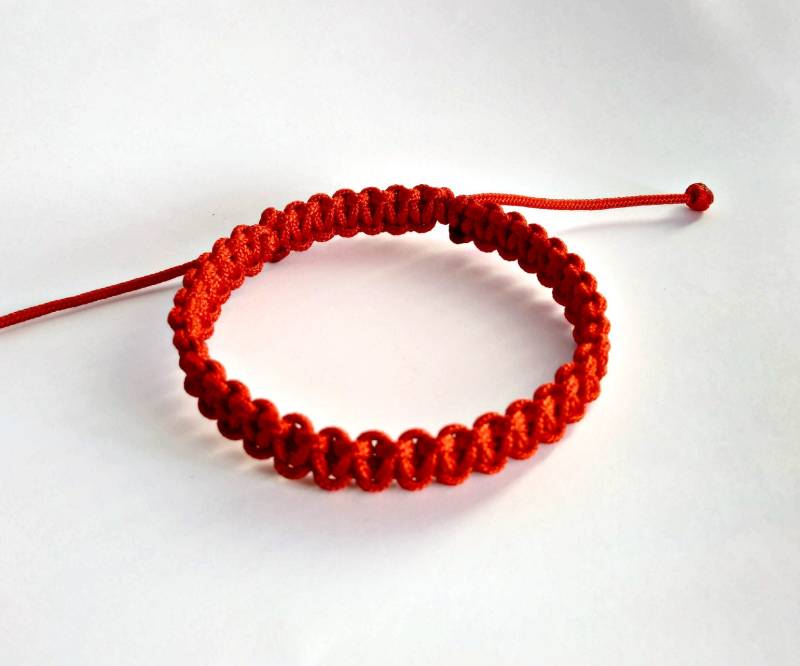 Rotes Herren Armband Einfaches Rotes Schnur Für Männer Charme Amulett Männliches Geflochtenes Kabbalah Buddhist von BraceletPendantEarri