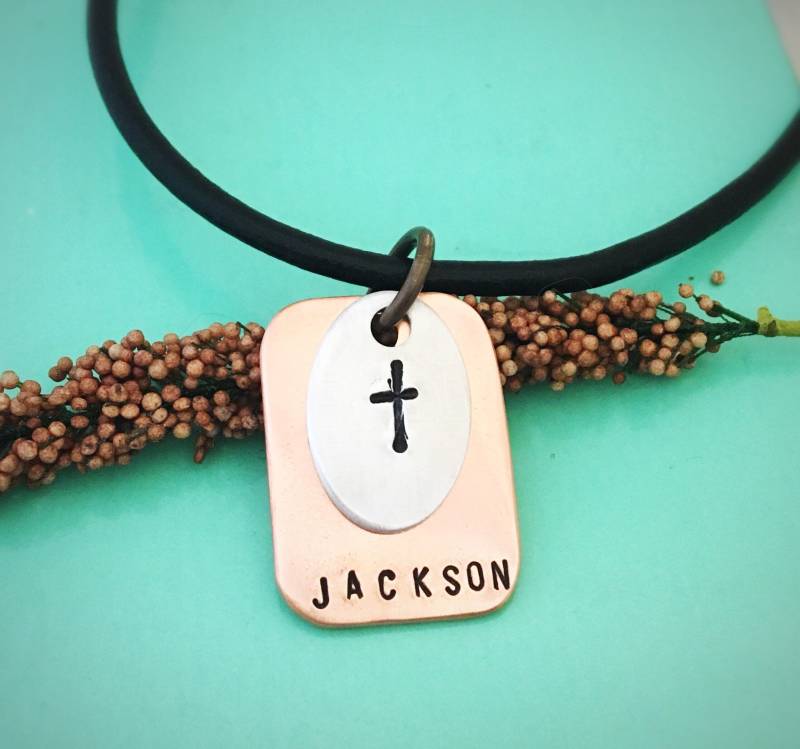 Kreuz Halskette, Personalisierte Namenskette, Erstkommunion Konfirmation Taufe Personalisierter Schmuck, Religiös Kreuz Halskette, Personalisierte Namenskette, Erstkommunion Konfirmation Taufe Personalisierter Schmuck, Religiös von BraceletsbyLinda