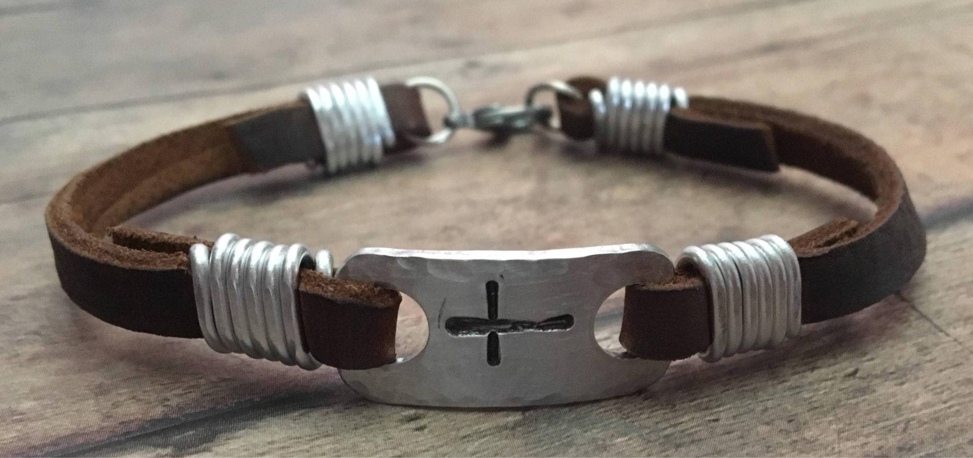 Kreuz Und Datum Armband, Leder Konfirmation Erstkommunion Taufe Religiöse Geschenk-Armband Kreuz Und Datum Armband, Leder Konfirmation Erstkommunion Taufe Religiöse Geschenk-Armband von BraceletsbyLinda