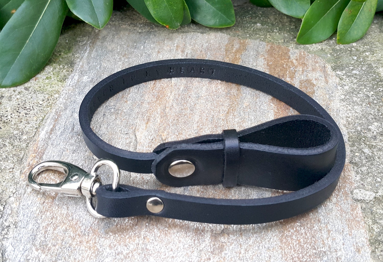 Benutzerdefinierte Herren Leder Brieftasche Lanyard, Personalisiertes Schlüsselhalter Geschenk von Braceletshomme