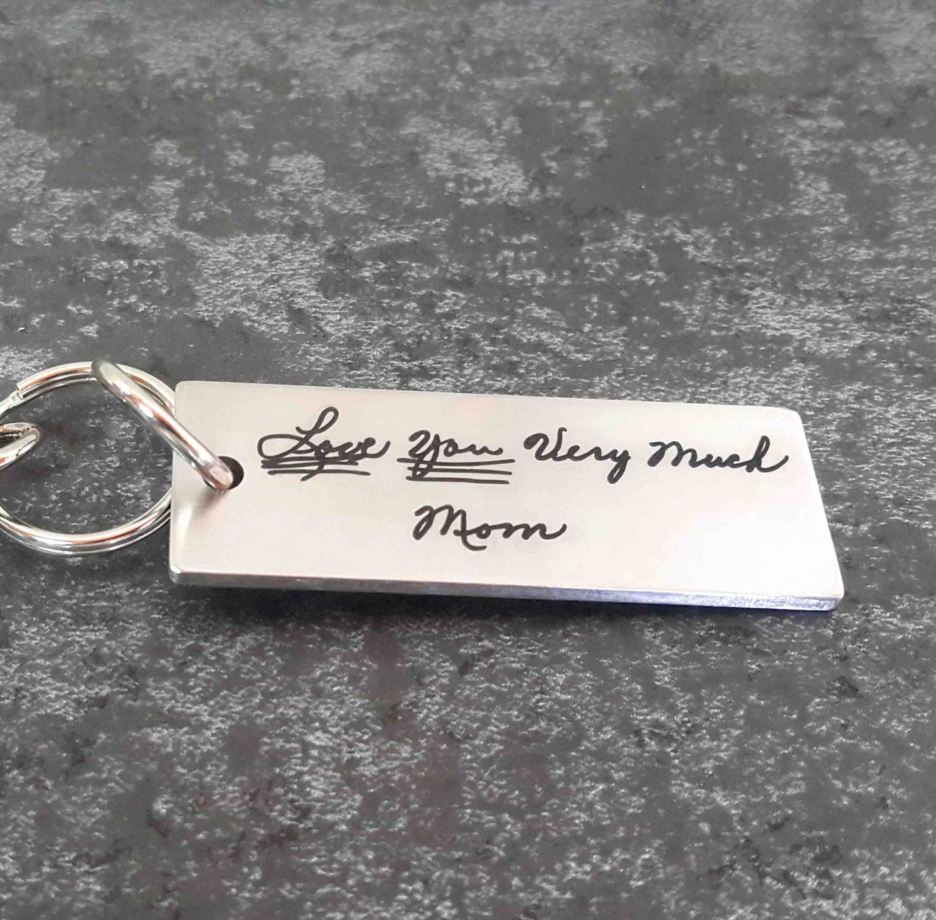 Schlüsselanhänger Mit Gravur, Handschrift Oder Gravur von Braceletshomme