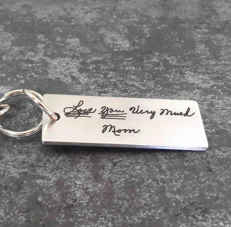 Schlüsselanhänger Mit Gravur, Handschrift Oder Gravur von Braceletshomme