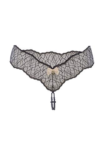 Bracli 2072 Perlenstring Sydney Dark (zweireihig) S, M, L in 2 Farben Größe S, Farbe Schwarz von Bracli